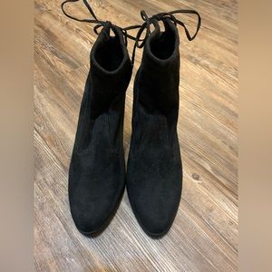 JustFab - Suede Black Ankle Boots